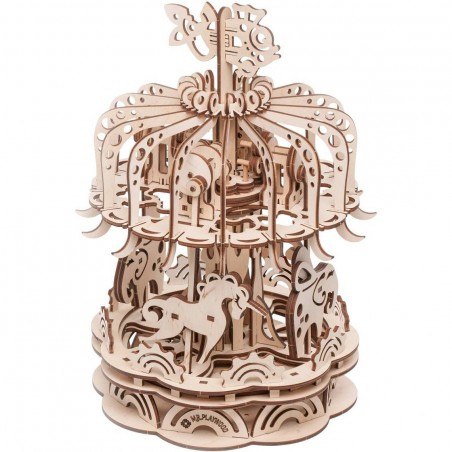 Maquette Carrousel mobile 3D en bois - Puzzle - Mr Playwood