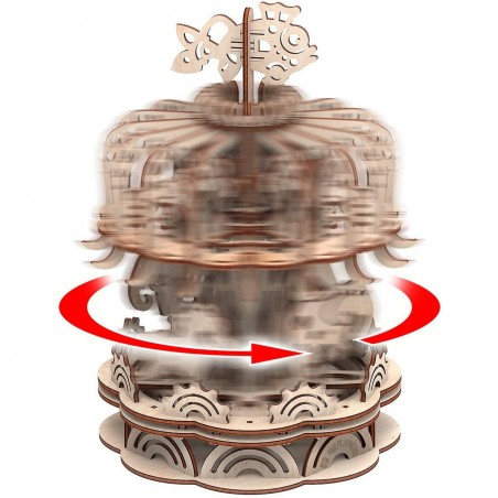 Maquette Carrousel mobile 3D en bois - Puzzle - Mr Playwood