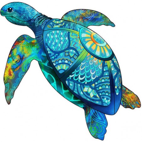 Rainbow Puzzle en bois - Tortue - 125 pièces - Jeux classiques - Gigamic