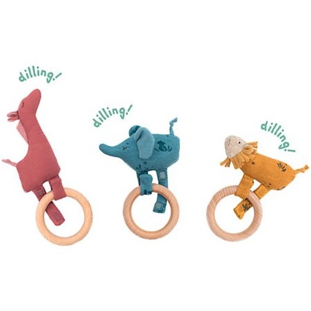 Hochet en bois Girafe Moulin Roty - Sous mon Baobab