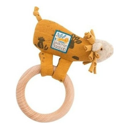 Hochet en bois Lion Moulin Roty - Sous mon Baobab