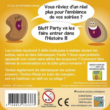 Bluff Party orange - Jeu de société - Cocktail Games