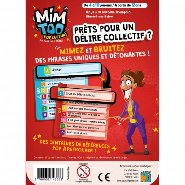 Mimtoo Pop Culture - Cocktail games - Jeux de société - Asmodee