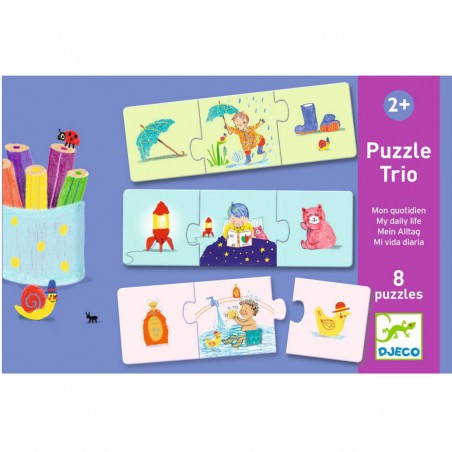 Puzzles duo-trio - Mon quotidien - Djeco