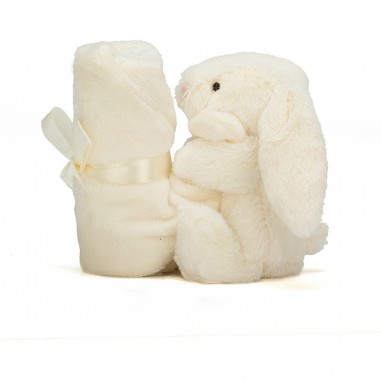 Doudou Couverture Lapin Crème Bashful - Jellycat