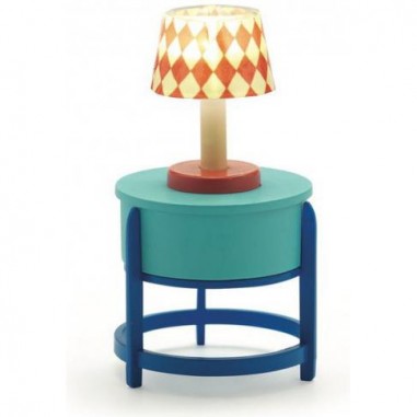 Mobilier pour maison de poupées : Lampe sur table ronde - Djeco