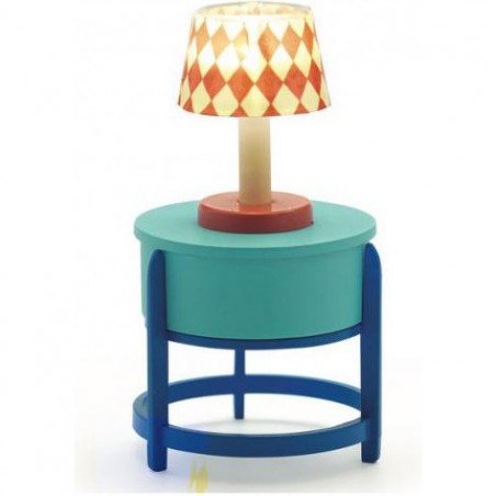 Lampe sur table ronde - Mobilier maison de poupées - Djeco