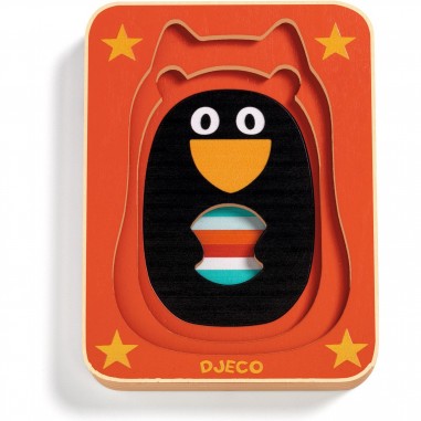 Puzzle 3 niveaux Max & Co - Puzzle en bois - Djeco