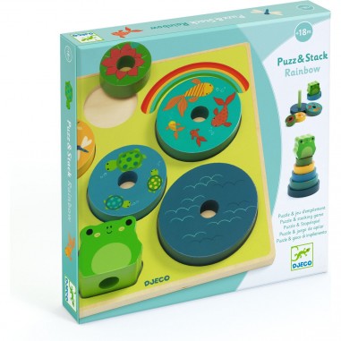 Puzzles relief - Puzz & Stack Rainbow - Djeco