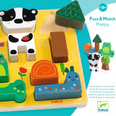 Puzzles relief - Puzz & Match Happy - Djeco