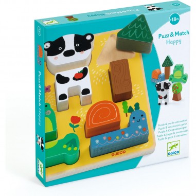 Puzzles relief - Puzz & Match Happy - Djeco