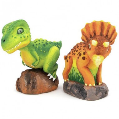 Assortiment de figurines dinosaures à peindre 6pcs - Dinos Art