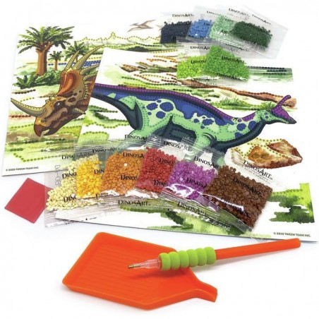 Strass par numéros : dinosaures - dinosart - Dinos Art