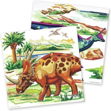 Strass par numéros : dinosaures - dinosart - Dinos Art