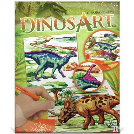 Strass par numéros : dinosaures - dinosart - Dinos Art