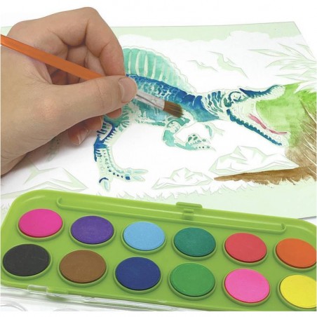Aquarelle magique : dinosaures - dinosart - Dinos Art
