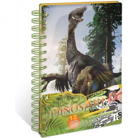 Carnet de coloriage velours dinosaure - DinosArt - Dinos Art