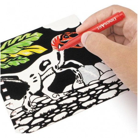 Carnet de coloriage velours dinosaure - DinosArt - Dinos Art