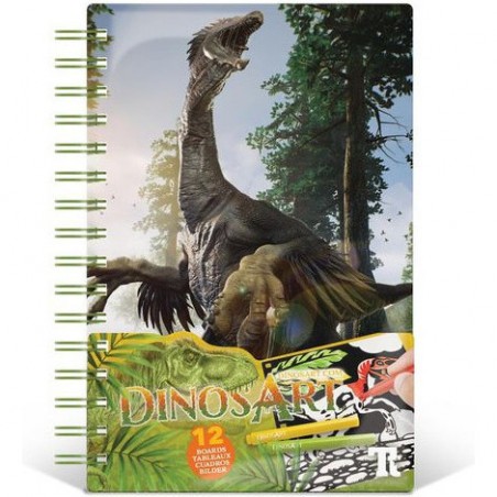 Carnet de coloriage velours dinosaure - DinosArt - Dinos Art