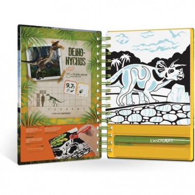 Carnet de coloriage velours dinosaure - DinosArt - Dinos Art