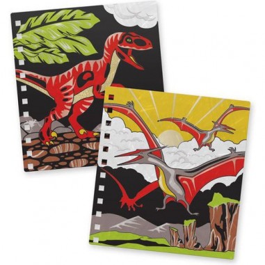 Cahier magique Ma première palette de peinture - thème dinosaures