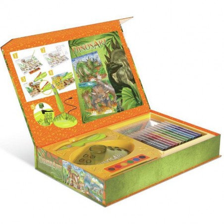Coffret stylo projeteur éléctrique - Dinos Art