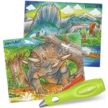 Coffret stylo projeteur éléctrique - Dinos Art