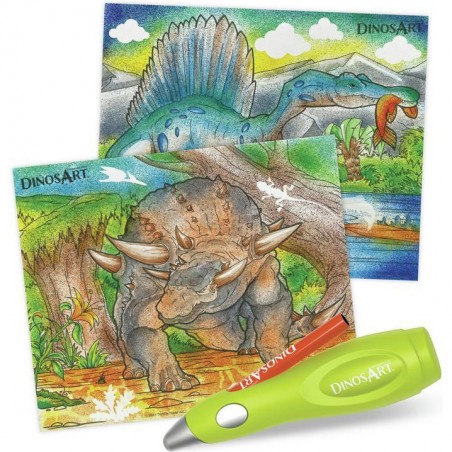 Coffret stylo projeteur éléctrique - Dinos Art