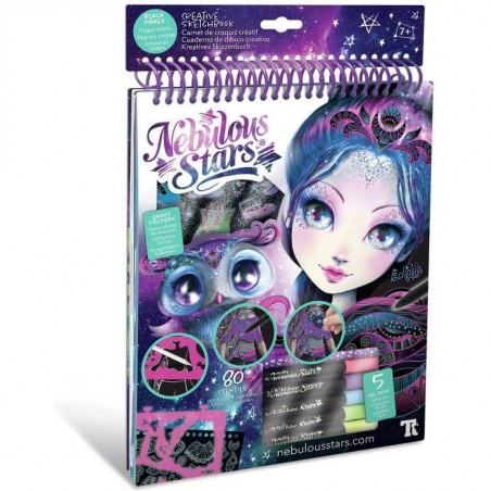 Carnet de croquis créatif - Zentangle Black Pages Eclipsia - Nebulous Stars