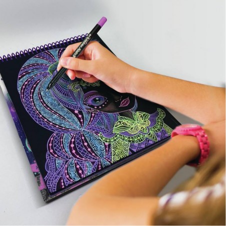 Carnet de croquis créatif - Zentangle Black Pages Eclipsia - Nebulous Stars