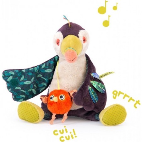 Peluche musicale toucan Dans la Jungle - Moulin Roty