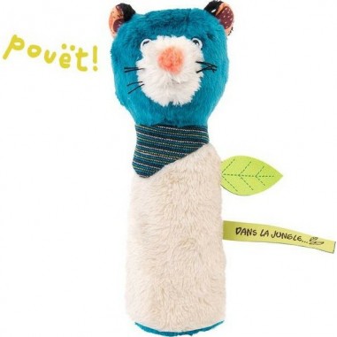 Hochet en tissu Zimba la panthère Moulin Roty