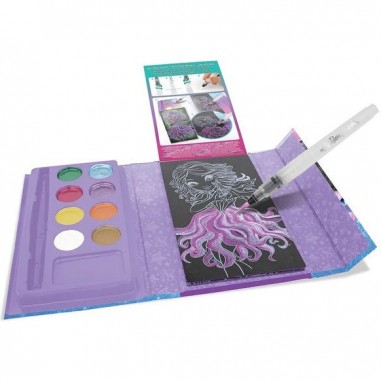 Aquarelles métalliques sur pages noires - Nebulous Stars