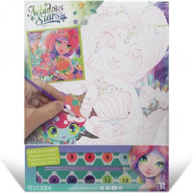 Peinture à numéros sur toile de Coralia - Nebulous Stars