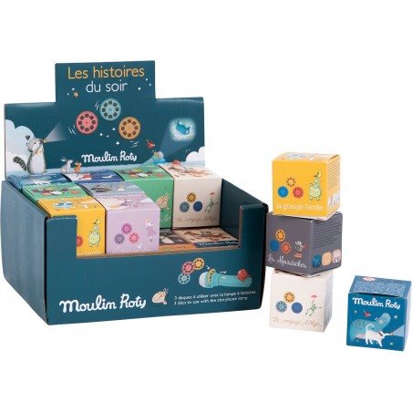 3 disques recharges pour lampe à histoires Moulin Roty - Les Moustaches