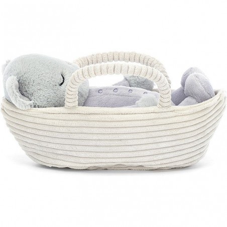 Peluche chat dans son panier Rock-Bye - Jellycat