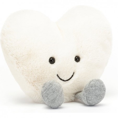 Peluche coeur blanc Amuseable - Jellycat