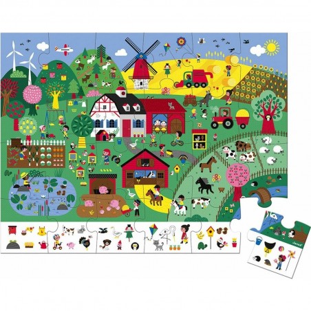 Puzzle 24 pièces Ferme - Janod