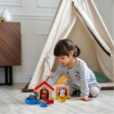 Animaux de la famille - Accessoires de poupée - un jeu - Hape