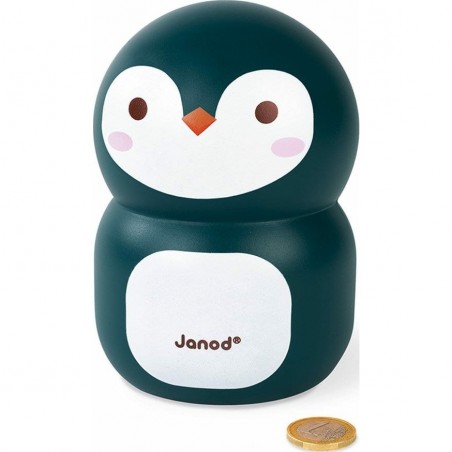 Tirelire bois Pingouin - Janod