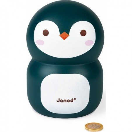 Tirelire bois Pingouin - Janod