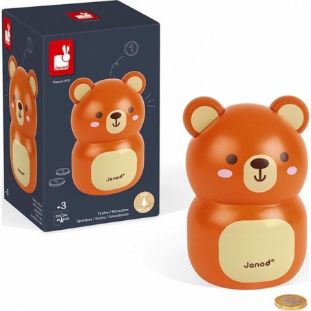Tirelire bois Ours - Janod