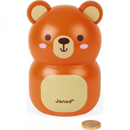 Tirelire bois Ours - Janod