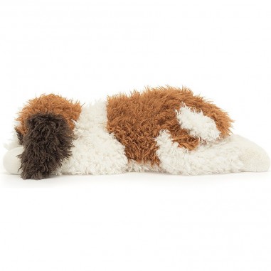 jellycat brown and white dog