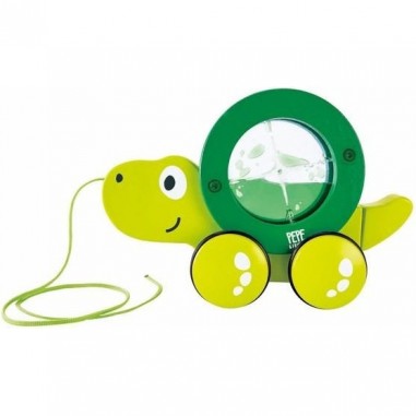 Tito tortue jouet roulant avec corde - Hape Toys