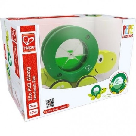 Tito la tortue à tirer - Hape - Un jeu Hape - Hape Toys