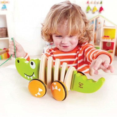 Crocodile à Tirer Jouet d'Eveil en Bois Hape - Hape Toys