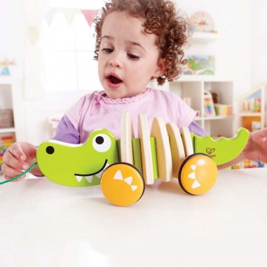 Crocodile à Tirer Jouet d'Eveil en Bois Hape - Hape Toys