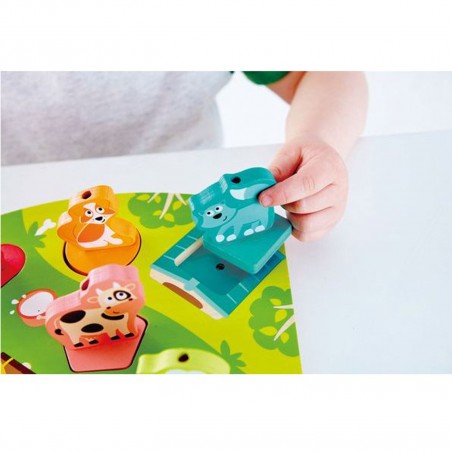 Puzzle Sonore Bruits de la Ferme en Bois par Hape - Hape Toys