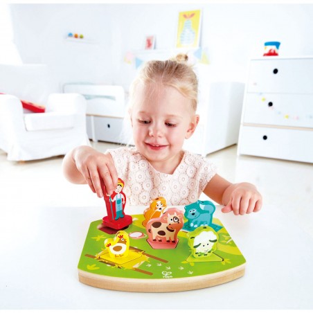 Puzzle Sonore Bruits de la Ferme en Bois par Hape - Hape Toys